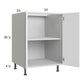 RTA Euro Gloss White 24" Full Height Door Base Cabinet