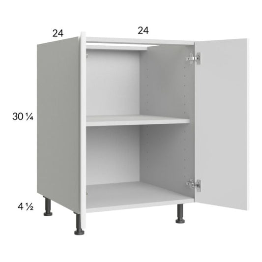 RTA Euro Gloss White 24" Full Height Door Base Cabinet