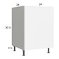 RTA Euro Gloss White 24" Full Height Door Sink Base Cabinet with 1 Door and 2 Finished End Panels