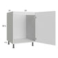 RTA Euro Gloss White 24" Full Height Door Sink Base Cabinet with 1 Door and 2 Finished End Panels