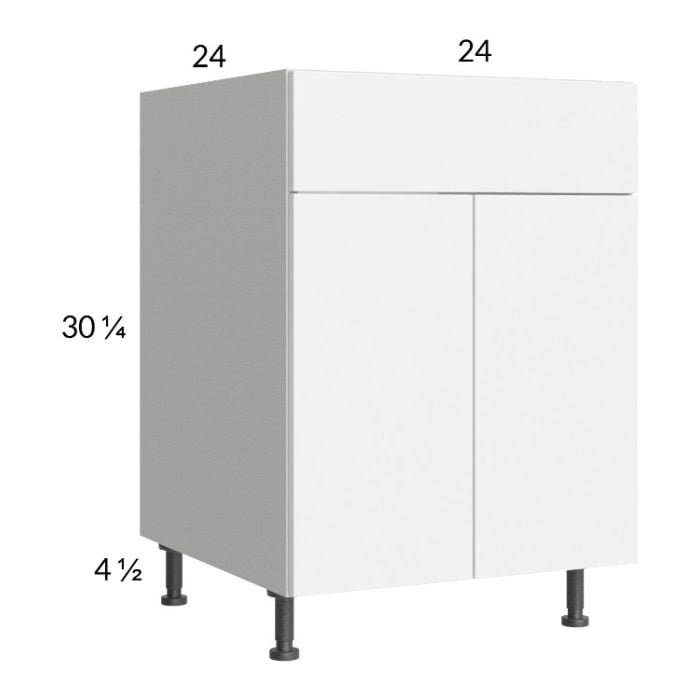 RTA Euro Gloss White 24" Sink Base Cabinet