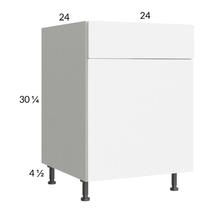 RTA Euro Gloss White 24" Sink Base Cabinet with 1 door