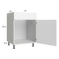 RTA Euro Gloss White 24" Sink Base Cabinet with 1 door and 2 Finished End Panels