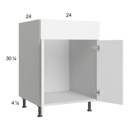 RTA Euro Gloss White 24" Sink Base Cabinet