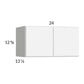 RTA Euro Gloss White 24" x 12-5/8" Wall Cabinet with 2 Finished End Panels