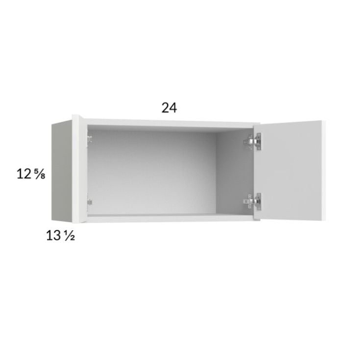 RTA Euro Gloss White 24" x 12-5/8" Wall Cabinet with 2 Finished End Panels