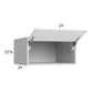 RTA Euro Gloss White 24" x 12-5/8" x 24" Flip Up Door Wall Cabinet