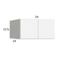 RTA Euro Gloss White 24" x 12-5/8" x 24" Wall Cabinet with 2 Finished End Panels