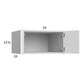 RTA Euro Gloss White 24" x 12-5/8" x 24" Wall Cabinet with 2 Finished End Panels