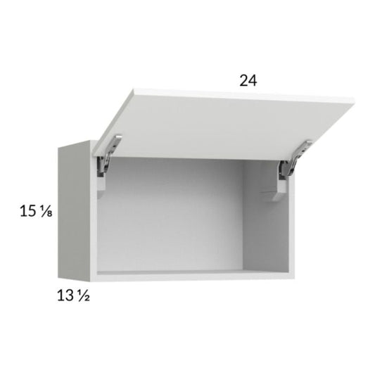 RTA Euro Gloss White 24" x 15-1/8" Flip Up Door Wall Cabinet