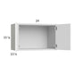 RTA Euro Gloss White 24" x 15-1/8" Wall Cabinet with 2 Finished End Panels
