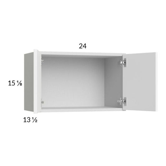 RTA Euro Gloss White 24" x 15-1/8" Wall Cabinet with 2 Finished End Panels
