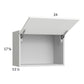 RTA Euro Gloss White 24" x 17-5/8" Flip Up Door Wall Cabinet with 1 Finished End Panel