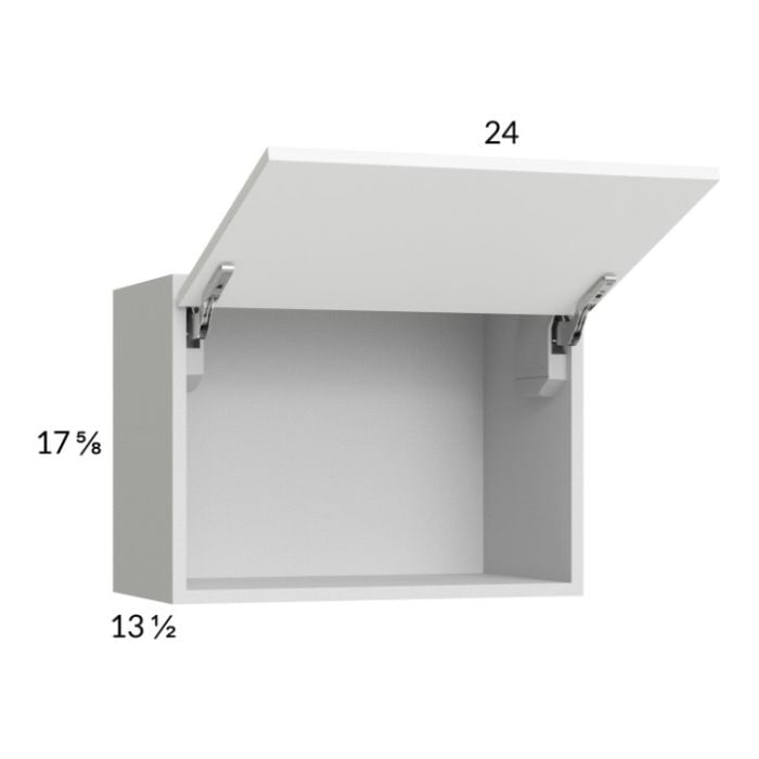 RTA Euro Gloss White 24" x 17-5/8" Flip Up Door Wall Cabinet with 1 Finished End Panel