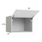 RTA Euro Gloss White 24" x 17-5/8" x 24" Flip Up Door Wall Cabinet with 1 Finished End Panel