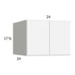 RTA Euro Gloss White 24" x 17-5/8" x24" Wall Cabinet with 1 Finished End Panel