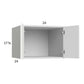 RTA Euro Gloss White 24" x 17-5/8" x24" Wall Cabinet with 1 Finished End Panel