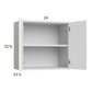 RTA Euro Gloss White 24" x 22-5/8" Wall Cabinet with 1 Finished End Panel