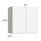 RTA Euro Gloss White 24" x 22-5/8" Wall Cabinet with 2 Finished End Panels