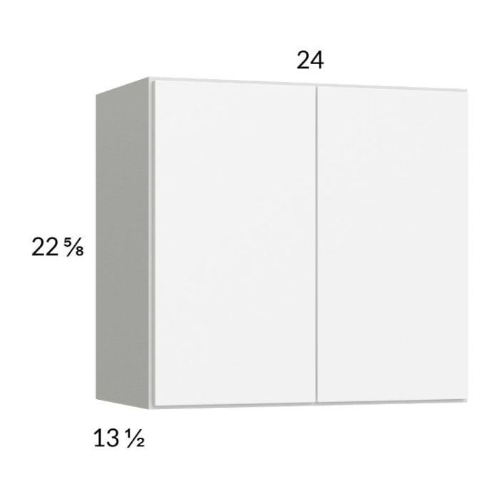 RTA Euro Gloss White 24" x 22-5/8" Wall Cabinet with 2 Finished End Panels