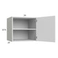 RTA Euro Gloss White 24" x 22-5/8" x 24" Wall Cabinet with 1 Door and 1 Finished End Panel