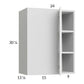 RTA Euro Gloss White 24" x 30-1/4" Blind Corner Wall Cabinet with 2 Finished End Panels