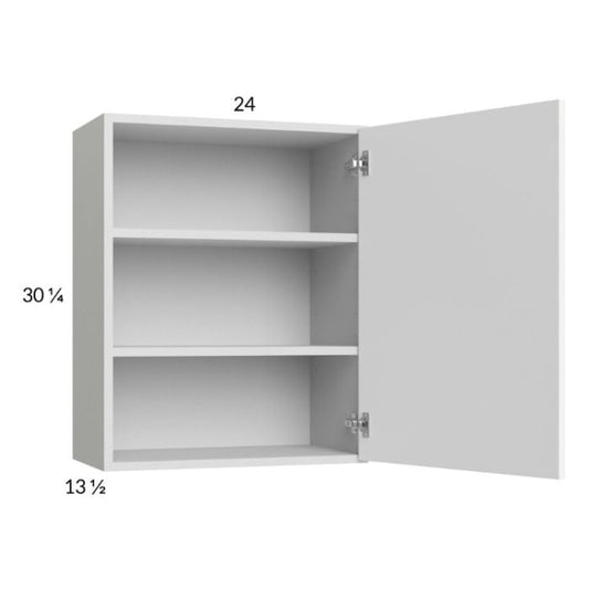 RTA Euro Gloss White 24" x 30-1/4" Wall Cabinet with 1 Door