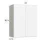 RTA Euro Gloss White 24" x 30-1/4" Wall Cabinet with 2 Finished End Panels
