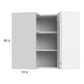 RTA Euro Gloss White 24" x 30-1/4" Wall Easy Reach Cabinet with 2 Finished End Panels