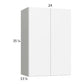 RTA Euro Gloss White 24" x 35-1/4" Wall Cabinet with 1 Finished End Panel