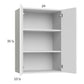 RTA Euro Gloss White 24" x 35-1/4" Wall Cabinet