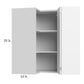 RTA Euro Gloss White 24" x 35-1/4" Wall Easy Reach Cabinet with 1 Finished End Panel