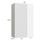 RTA Euro Gloss White 24" x 40-1/4" Blind Corner Wall Cabinet with 1 Finished End Panel