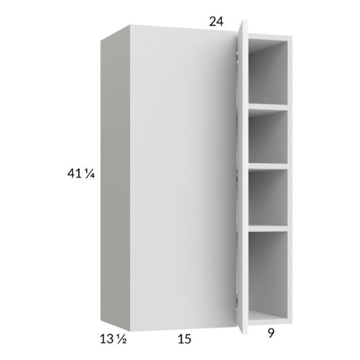 RTA Euro Gloss White 24" x 40-1/4" Blind Corner Wall Cabinet with 1 Finished End Panel