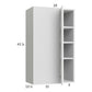 RTA Euro Gloss White 24" x 40-1/4" Blind Corner Wall Cabinet with 2 Finished End Panels