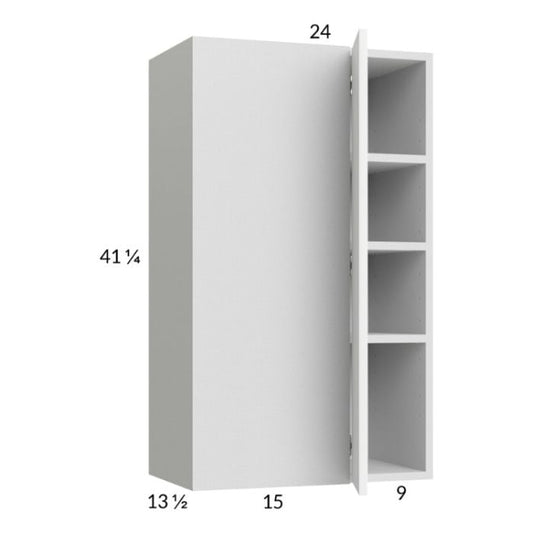 RTA Euro Gloss White 24" x 40-1/4" Blind Corner Wall Cabinet with 2 Finished End Panels