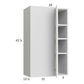 RTA Euro Gloss White 24" x 40-1/4" Blind Corner Wall Cabinet