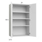 RTA Euro Gloss White 24" x 40-1/4" Wall Cabinet with 1 Finished End Panel