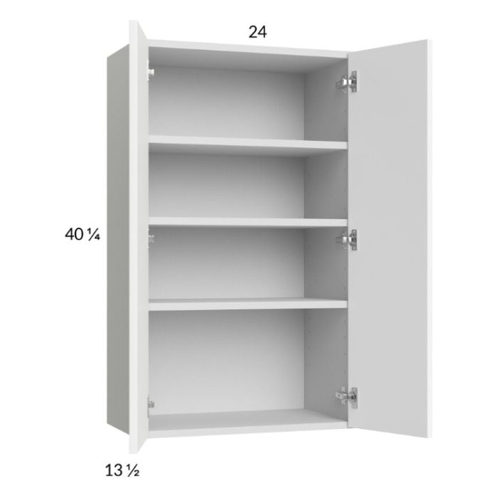 RTA Euro Gloss White 24" x 40-1/4" Wall Cabinet with 2 Finished End Panels