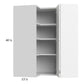 RTA Euro Gloss White 24" x 40-1/4" Wall Easy Reach Cabinet with 2 Finished End Panels