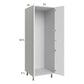 RTA Euro Gloss White 24" x 71" - 1/4" Open Utility Cabinet with 2 Doors