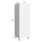 RTA Euro Gloss White 24" x 71" - 1/4" Utility Cabinet with 1 Door