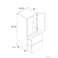 RTA Euro Gloss White 24" x 71" - 1/4" Utility Cabinet with 2 Doors, 2 Drawers and 1 Inner Drawer and 2 Finished End Panels