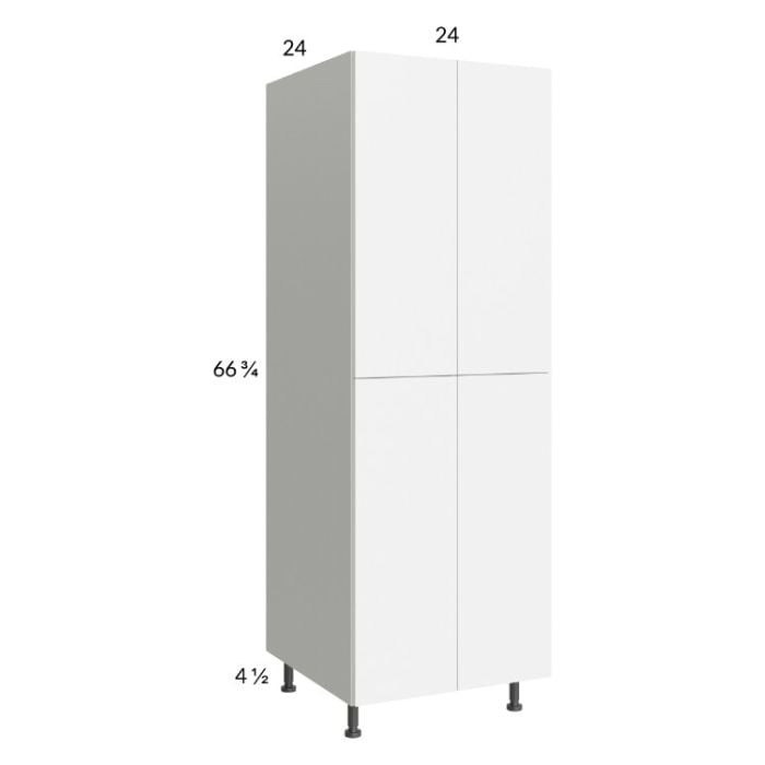 RTA Euro Gloss White 24" x 71" - 1/4" Utility Cabinet with 2 Doors