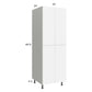 RTA Euro Gloss White 24" x 71" - 1/4" Utility Cabinet with 2 Doors and 2 Finished End Panels