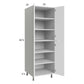 RTA Euro Gloss White 24" x 71" - 1/4" Utility Cabinet with 2 Doors