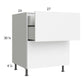 RTA Euro Gloss White 27" 2-Drawer Base Cabinet with 1 Inner Drawer and 1 Finished End Panel