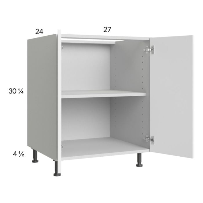 RTA Euro Gloss White 27" Full Height Door Base Cabinet