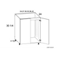 RTA Euro Gloss White 27" Full Height Door Sink Base Cabinet