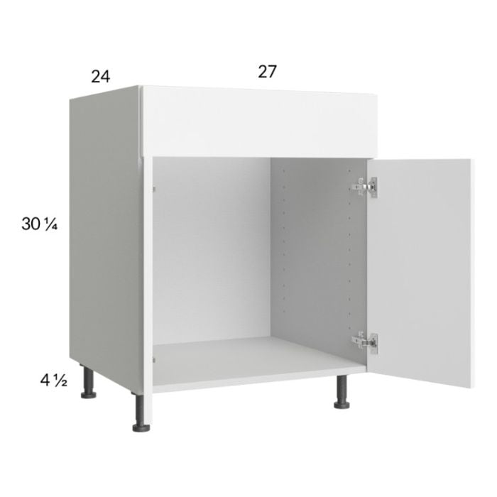 RTA Euro Gloss White 27" Sink Base Cabinet + 1 FEP